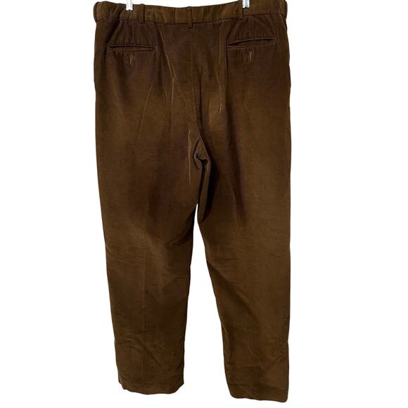 Land’s End Men’s Corduroy Pants Sz 40/33 Traditional Fit Brown Straight - Picture 3 of 8